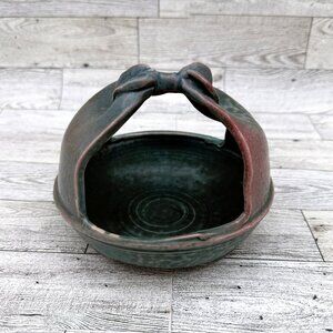 Nakayama Studio Art Pottery Basket Bowl - Signed